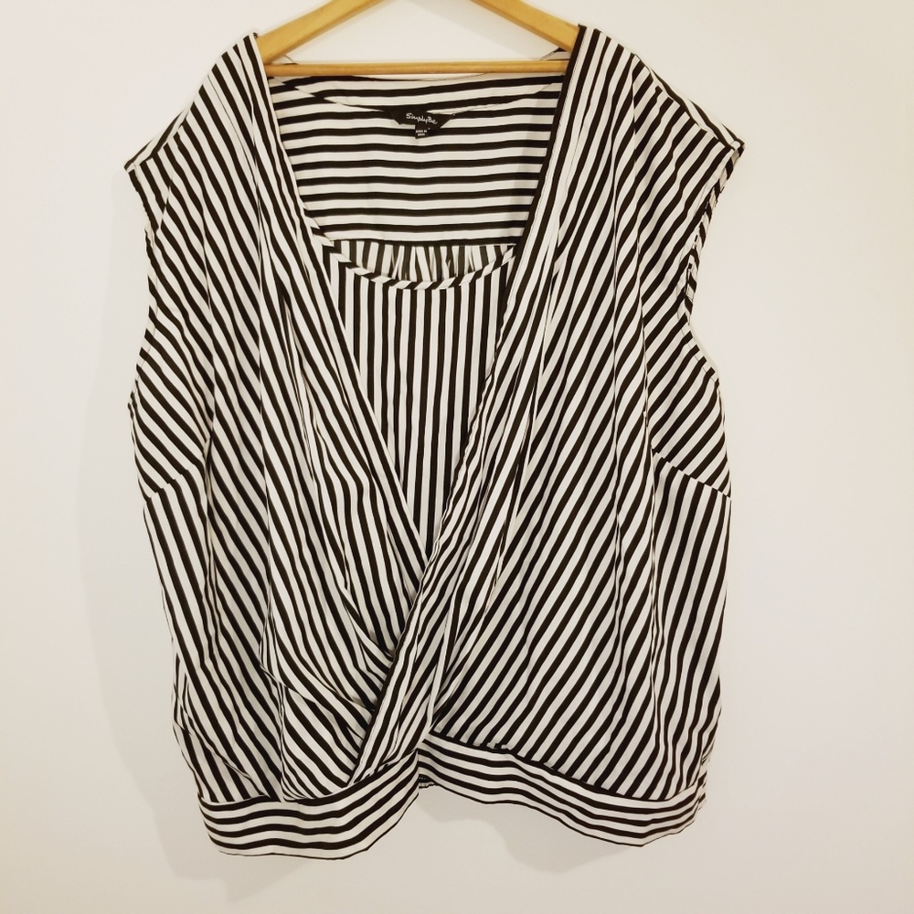 Simply be plus size striped top size 26